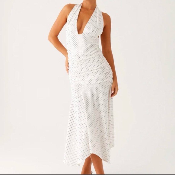 Peppermayo Dresses & Skirts - Peppermayo White Backless Polka Dot Dress